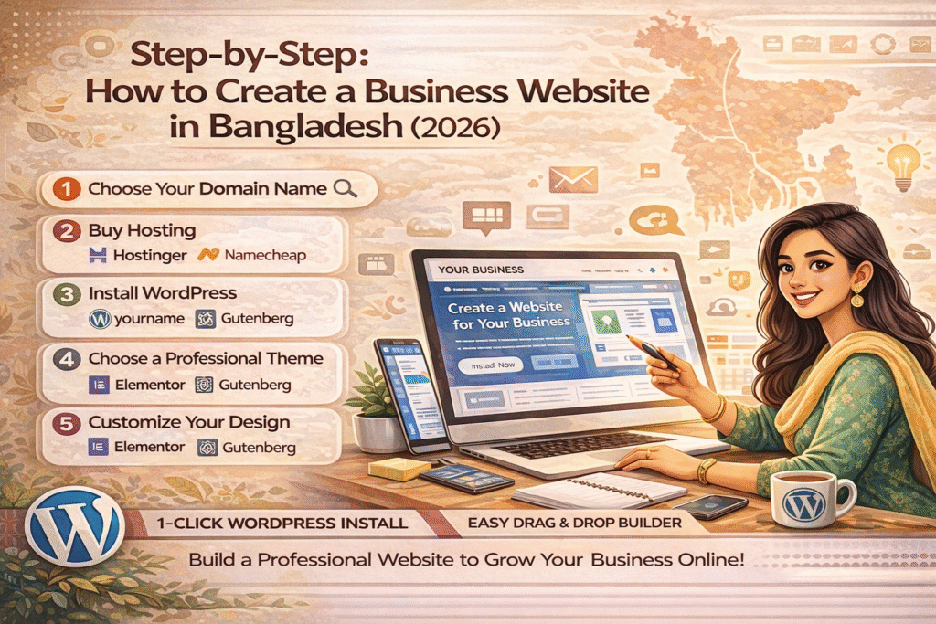 How to create a business website in Bangladesh using WordPress step by step