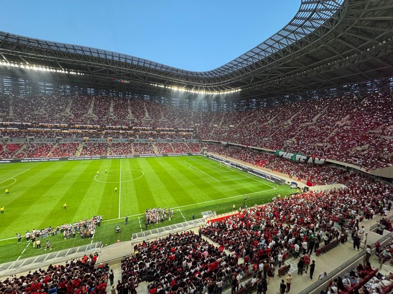 FIFA World Cup facts infographic showing World Cup trophy and historic football moments