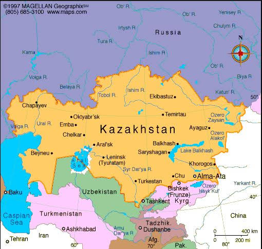 Kazakhstan Map
