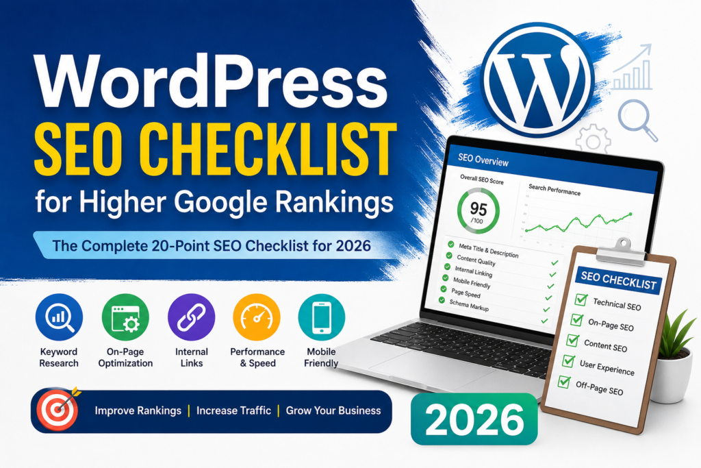 WordPress SEO checklist for higher Google rankings in 2026
