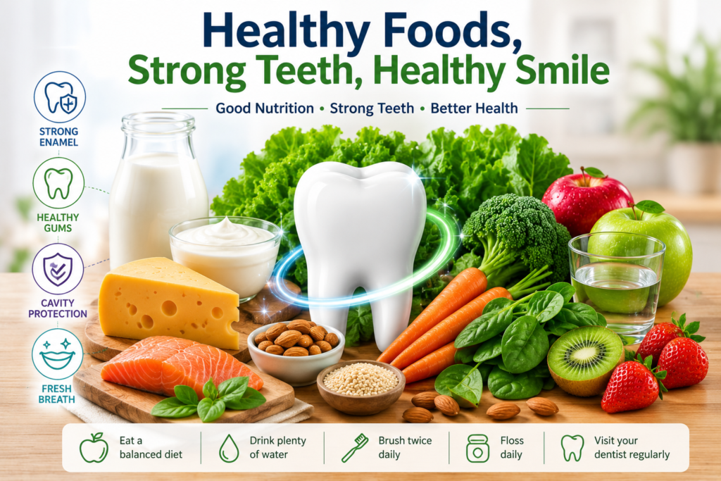 Healthy foods that support strong teeth and a healthy smile