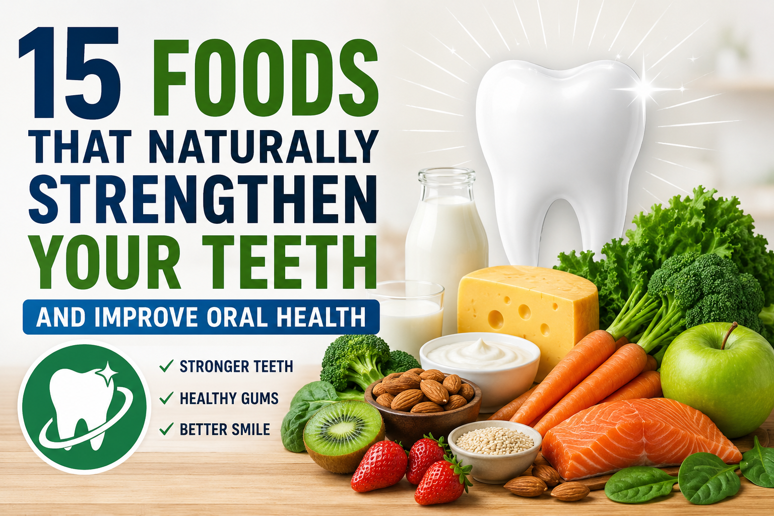 15 foods that strengthen teeth and improve oral health